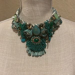 Necklace with stones / choker by Dziubeka designer Poland .